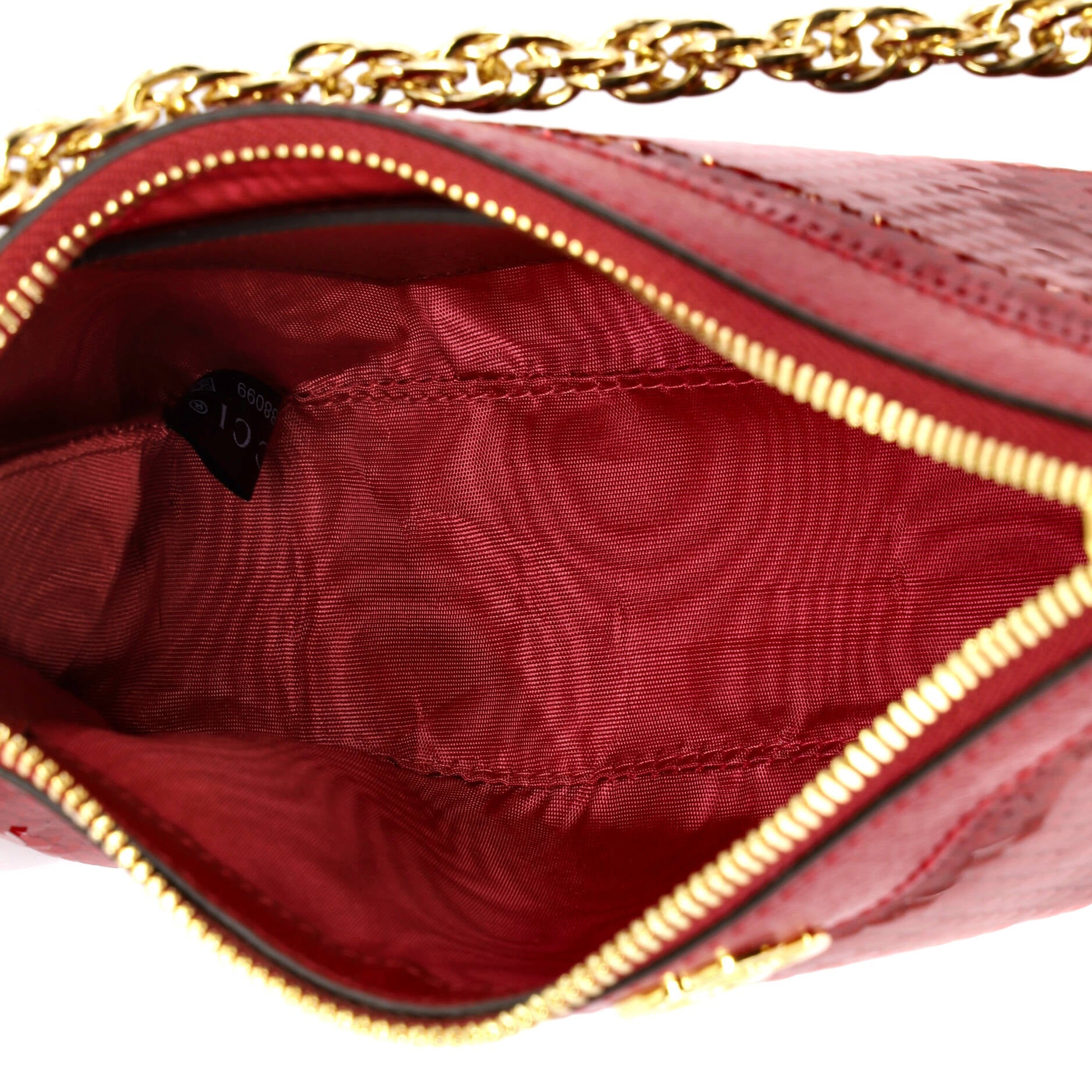 Strawberry Ophidia Shoulder Bag Sequins Small