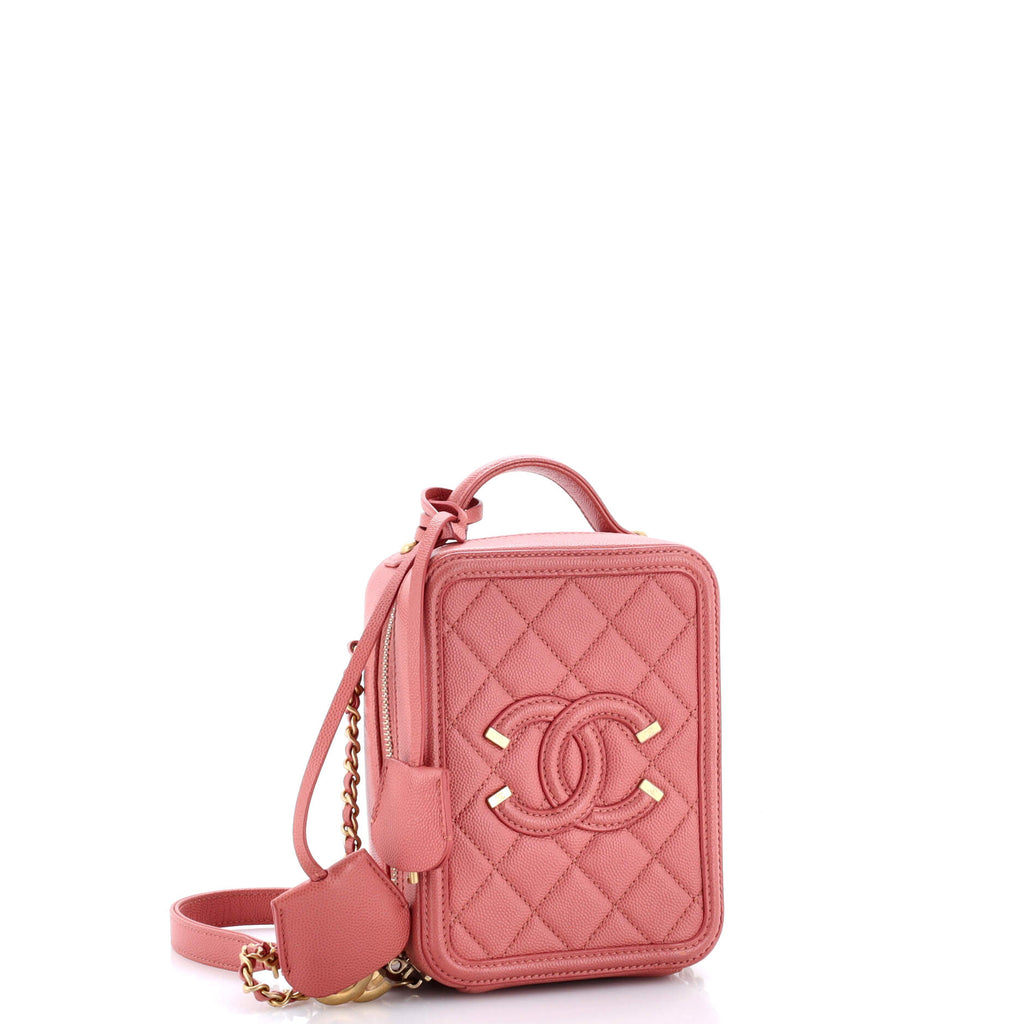 Filigree Vertical Vanity Case Quilted Caviar