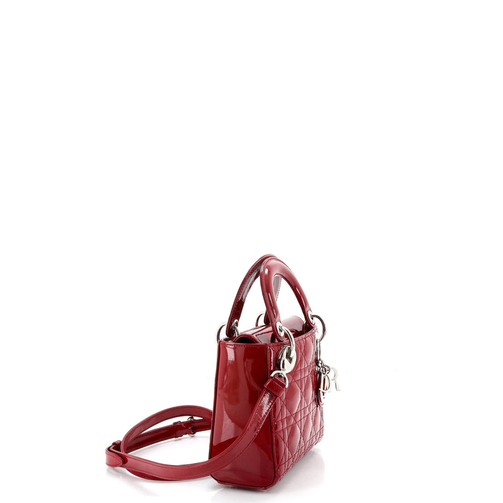 Lady Dior Bag Cannage Quilt Patent Mini