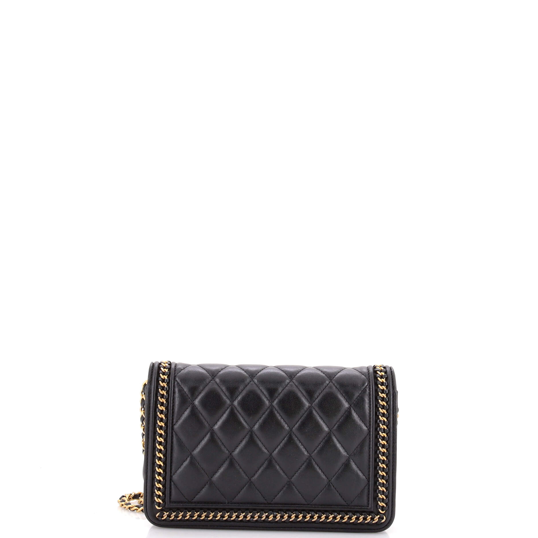 Chain Around Boy Wallet on Chain Quilted Lambskin