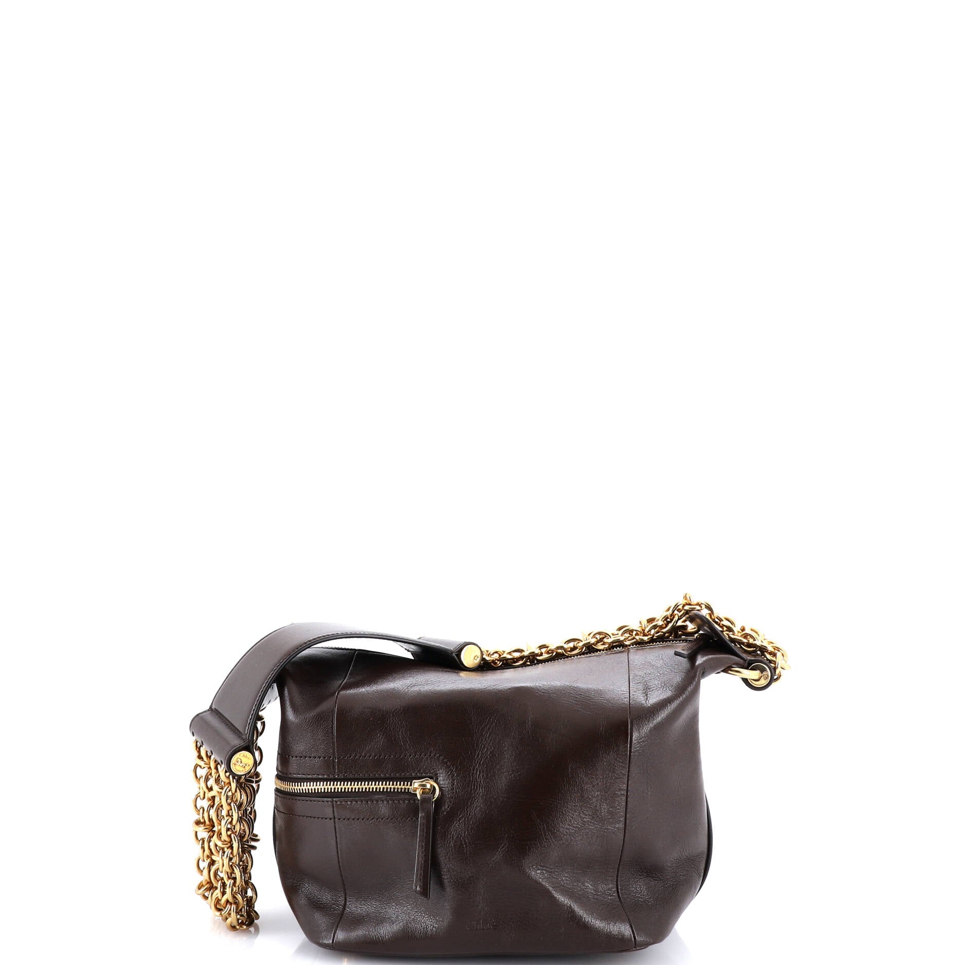 Multi Chain Camera Bag Leather Small