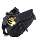 KAWS Saddle Crossbody Bag Leather with Applique