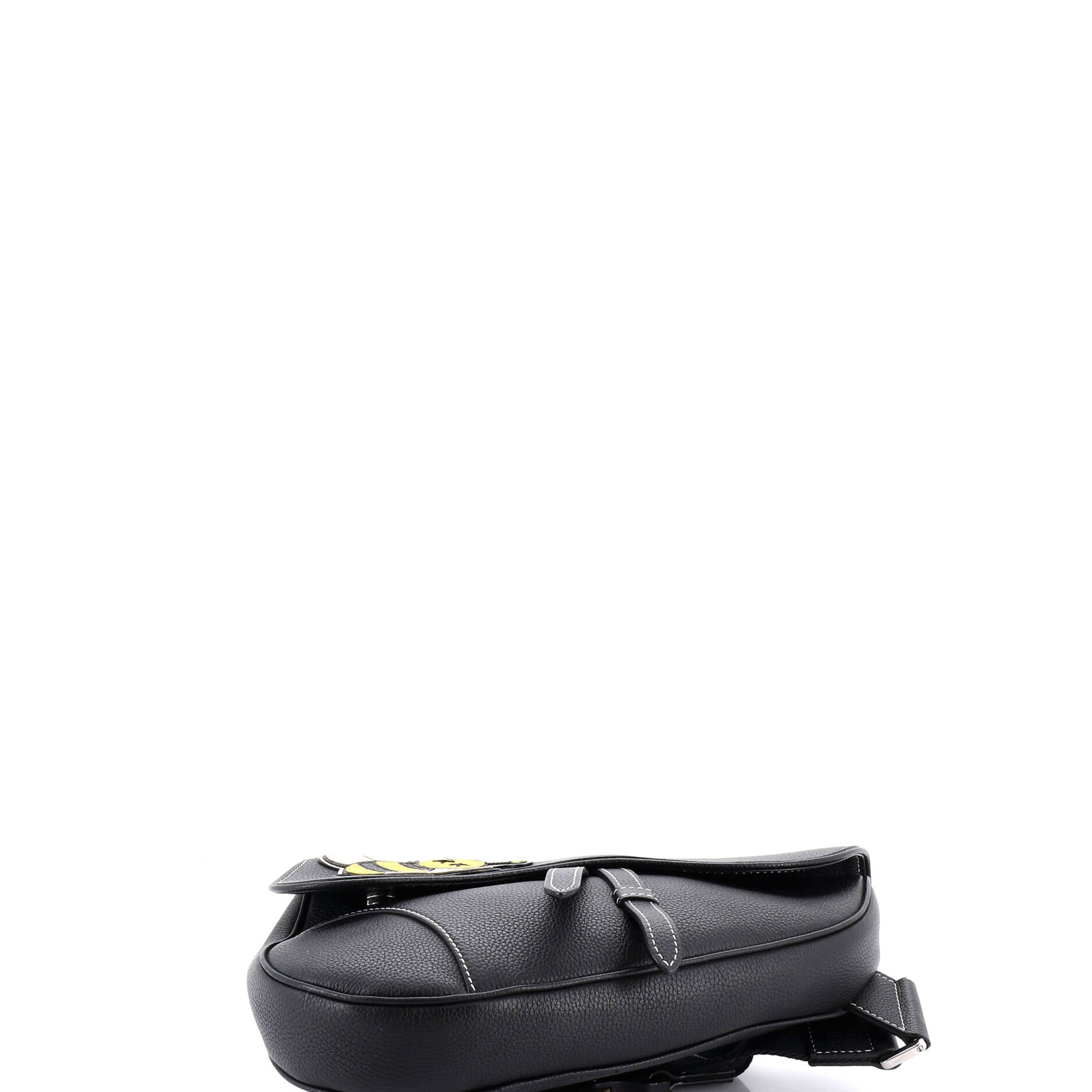 KAWS Saddle Crossbody Bag Leather with Applique