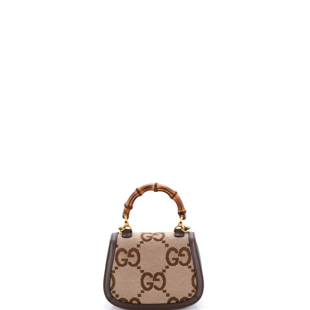 Bamboo 1947 Top Handle Bag Jumbo GG Canvas Mini