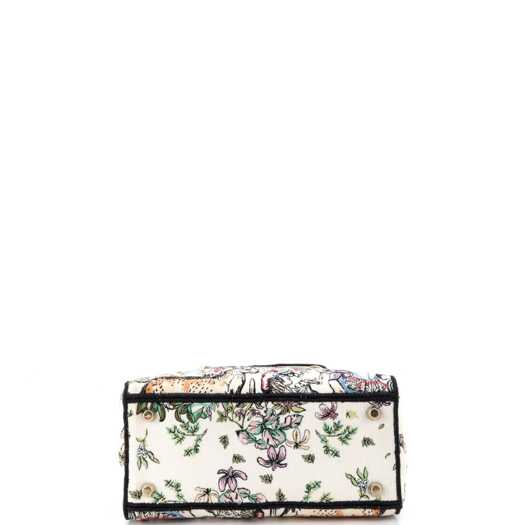Lady D-Lite Bag Embroidered Canvas Medium