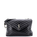 Loulou Shoulder Bag Matelasse Chevron Leather Large