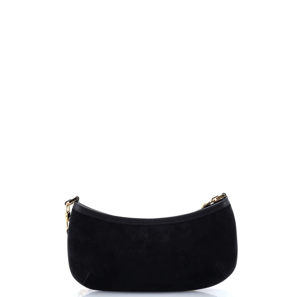 Tiger Head Chain Clutch Suede with Leather Small