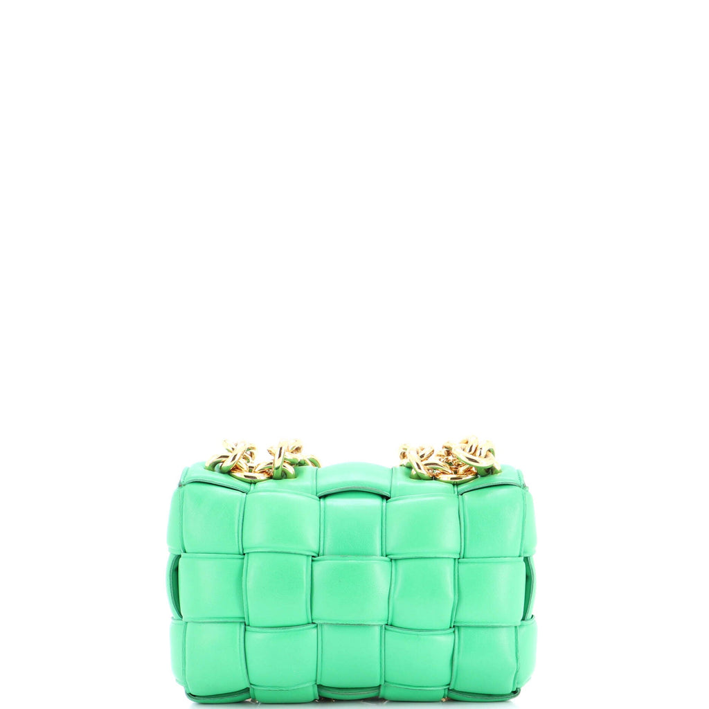 Cassette Chain Crossbody Bag Padded Maxi Intrecciato Leather