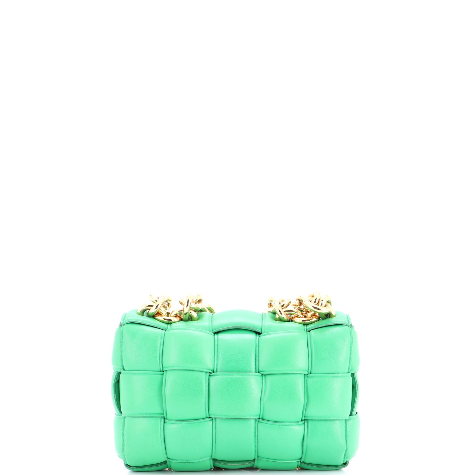 Cassette Chain Crossbody Bag Padded Maxi Intrecciato Leather