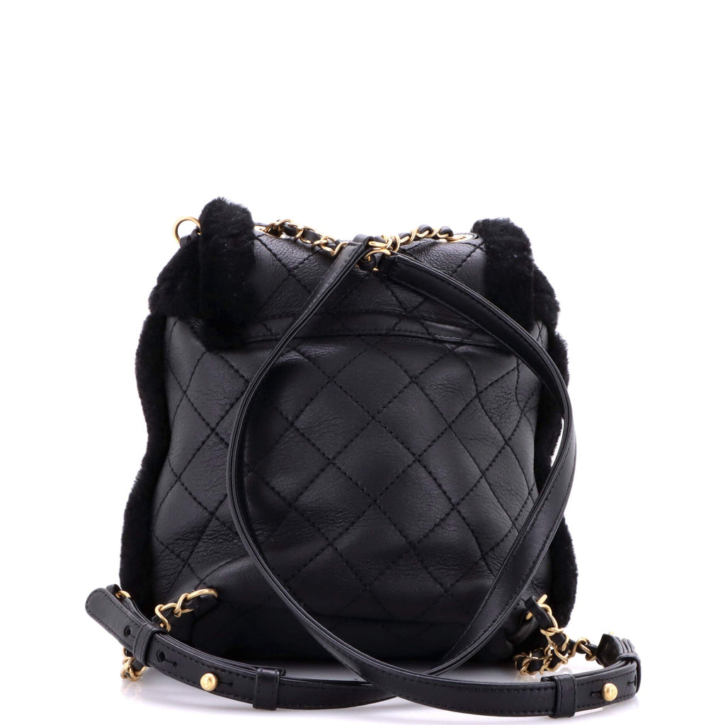 Paris-Hamburg Flap Backpack Quilted Lambskin and Shearling
