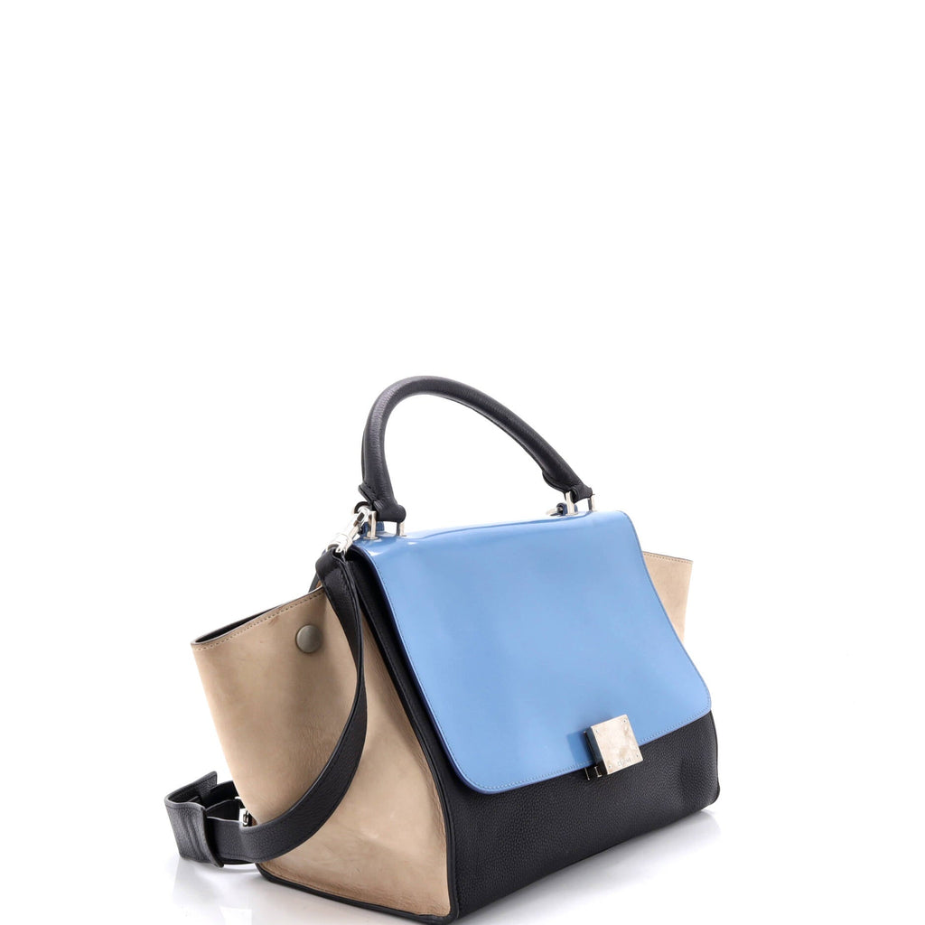 Trapeze Bag Leather with Patent Small