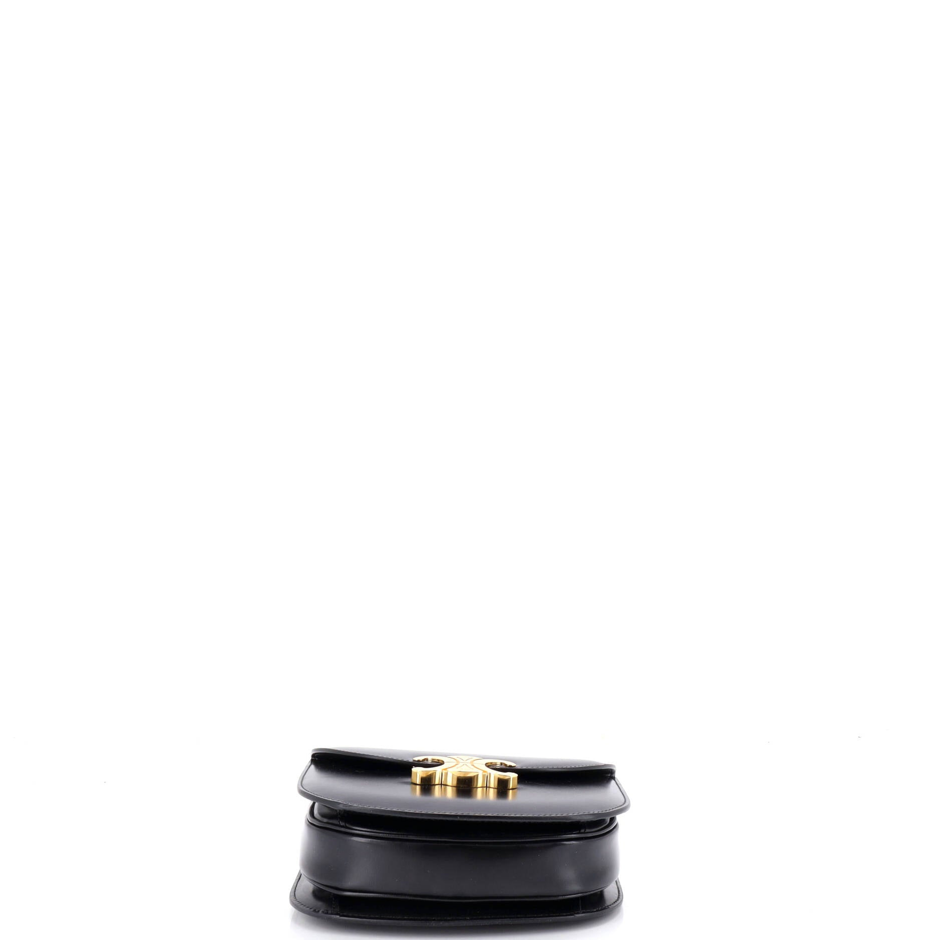 Triomphe Besace Clea Chain Flap Bag Leather