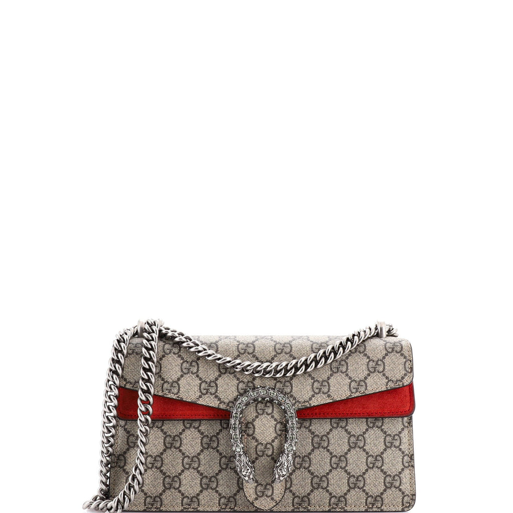Dionysus Bag GG Coated Canvas with Crystal Embellished Metal Small