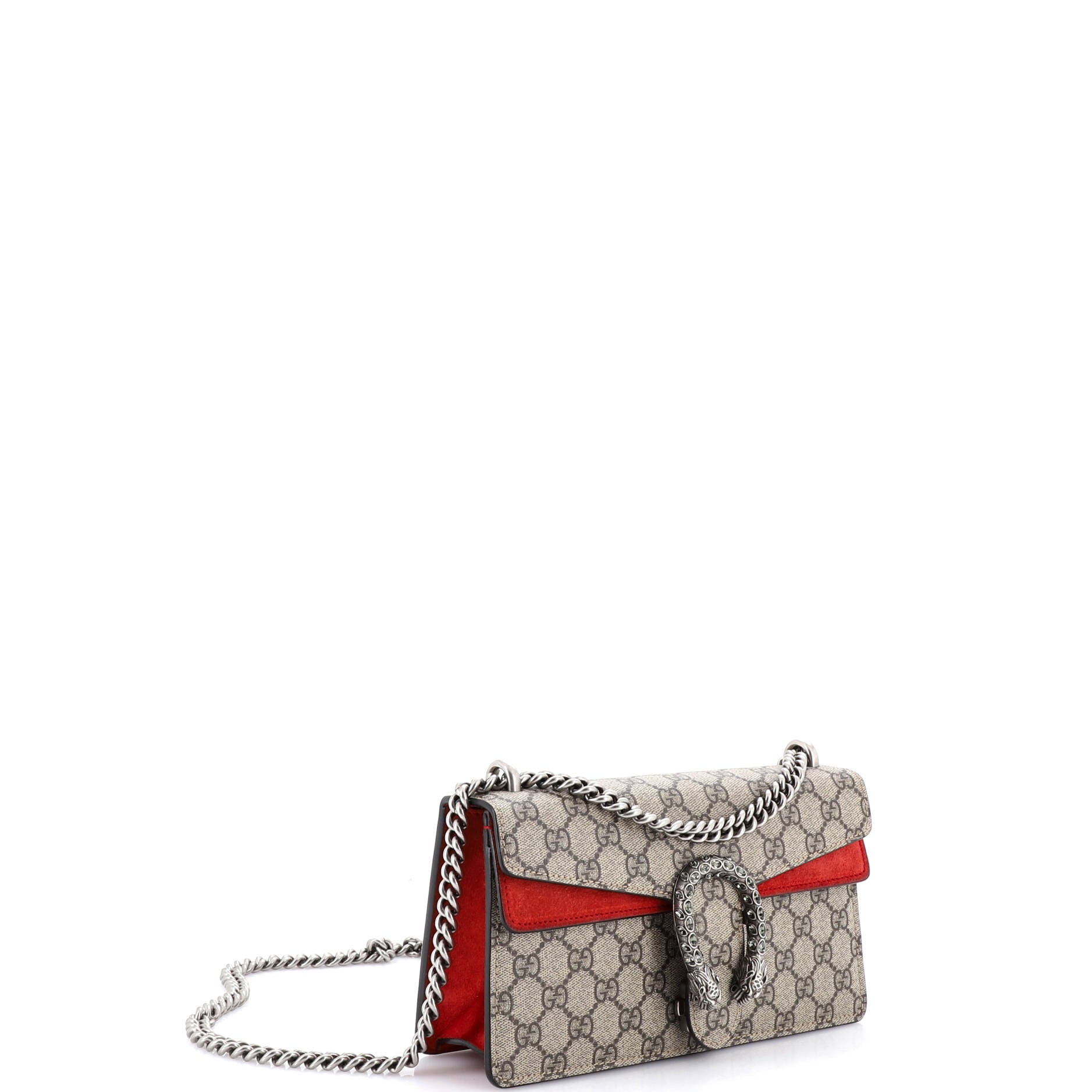 Dionysus Bag GG Coated Canvas with Crystal Embellished Metal Small