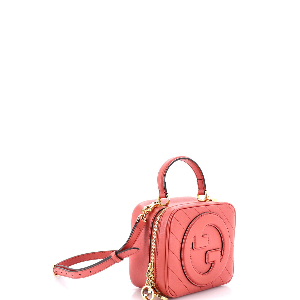 Blondie NM Top Handle Shoulder Bag Diagonal Quilted Leather