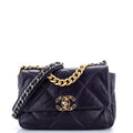 19 Flap Bag Quilted Leather Medium