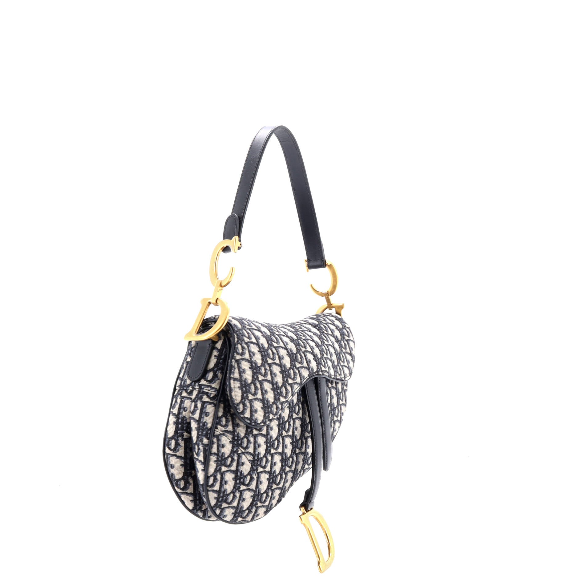 Saddle Handbag with Strap Oblique Canvas Medium