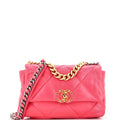 19 Flap Bag Quilted Leather Medium