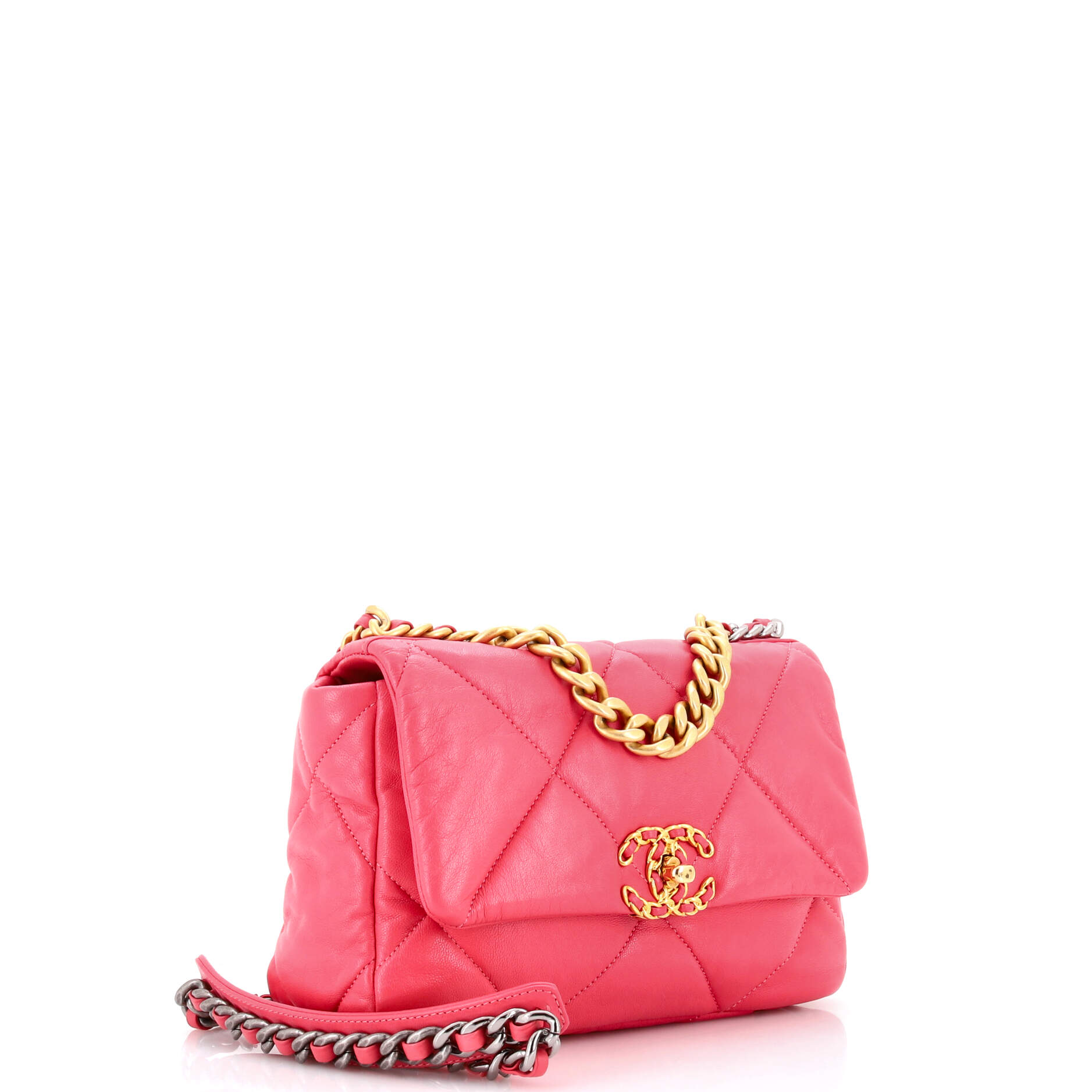 19 Flap Bag Quilted Leather Medium
