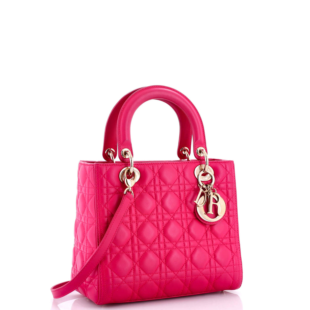 Lady Dior Bag Cannage Quilt Lambskin Medium