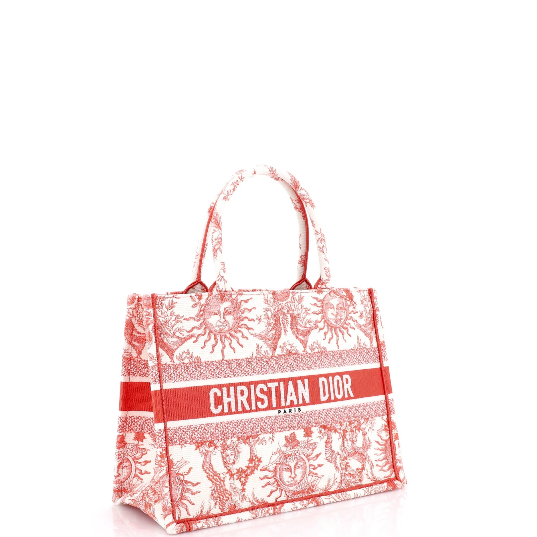Book Tote Embroidered Canvas Medium