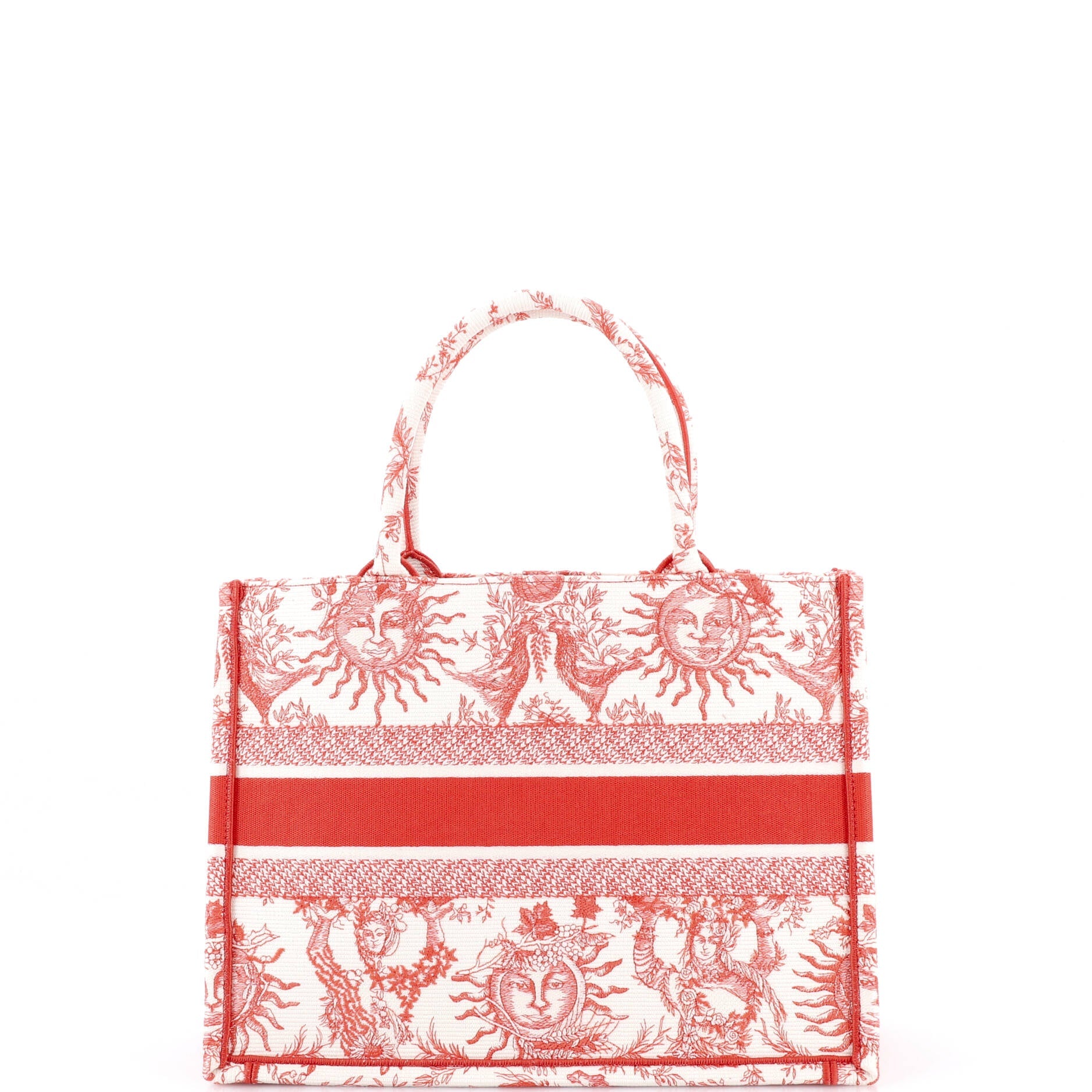 Book Tote Embroidered Canvas Medium