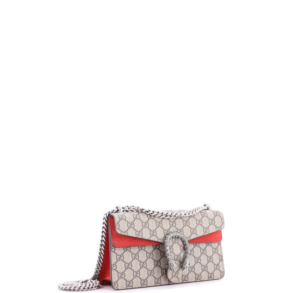 Dionysus Bag GG Coated Canvas with Crystal Embellished Metal Small