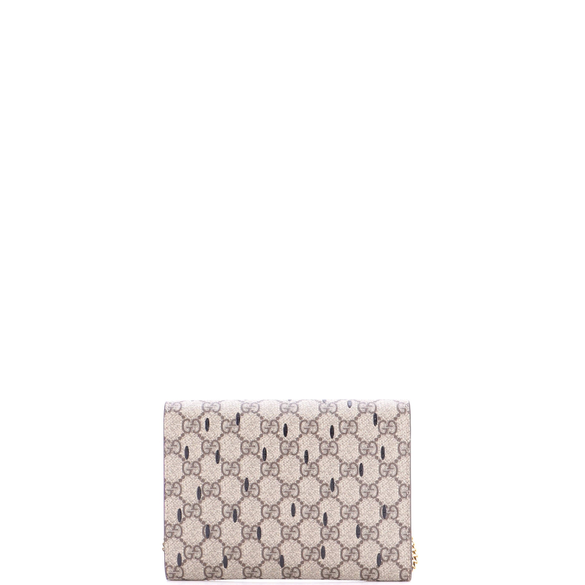 Strawberry Wallet on Chain Printed GG Coated Canvas Mini