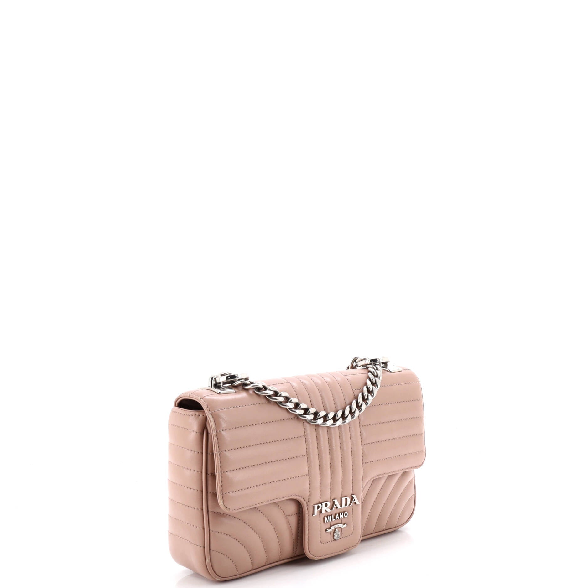 Chain Flap Shoulder Bag Diagramme Quilted Leather Medium
