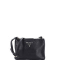 Double Zip Crossbody Bag Vitello Daino Small