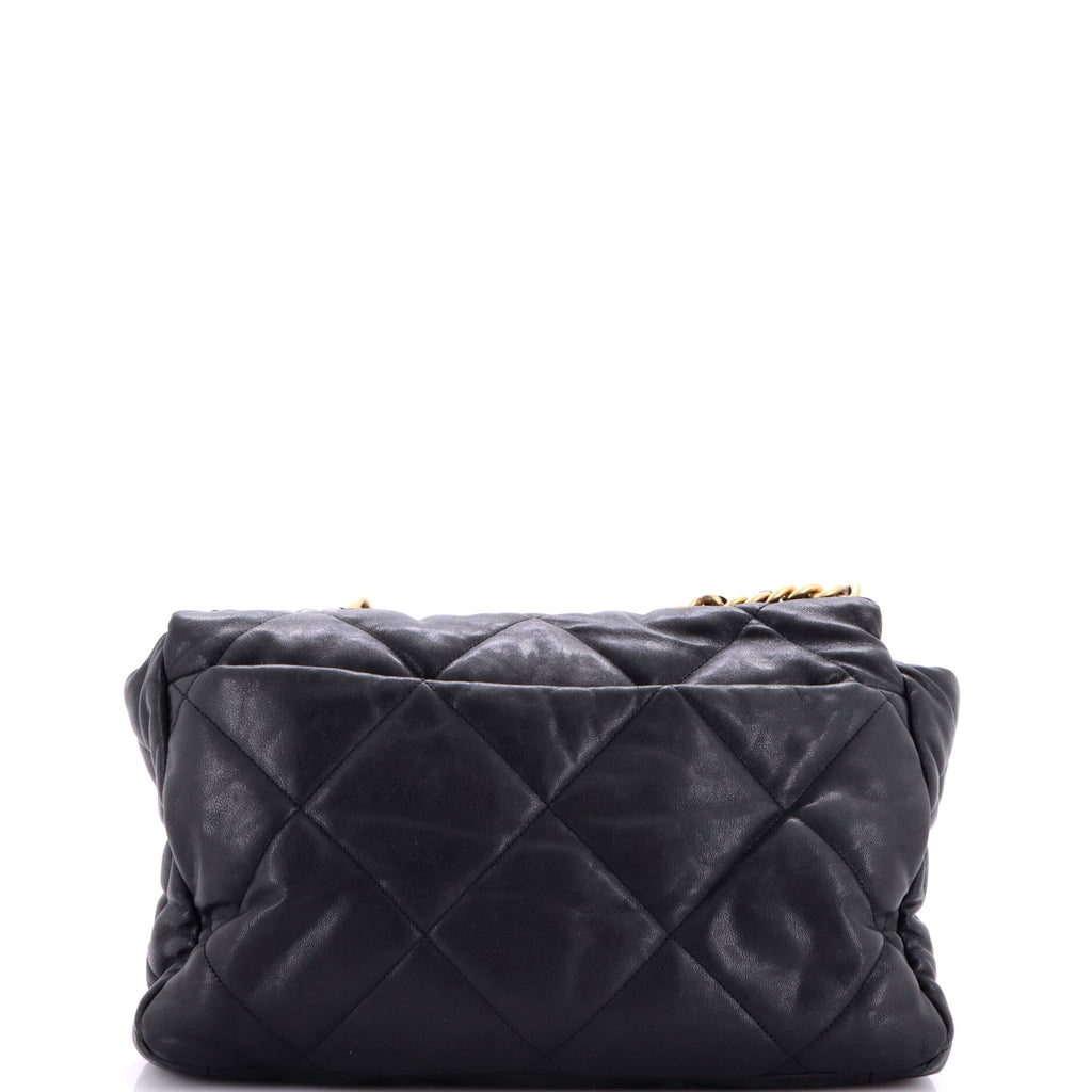 19 Flap Bag Quilted Leather Maxi