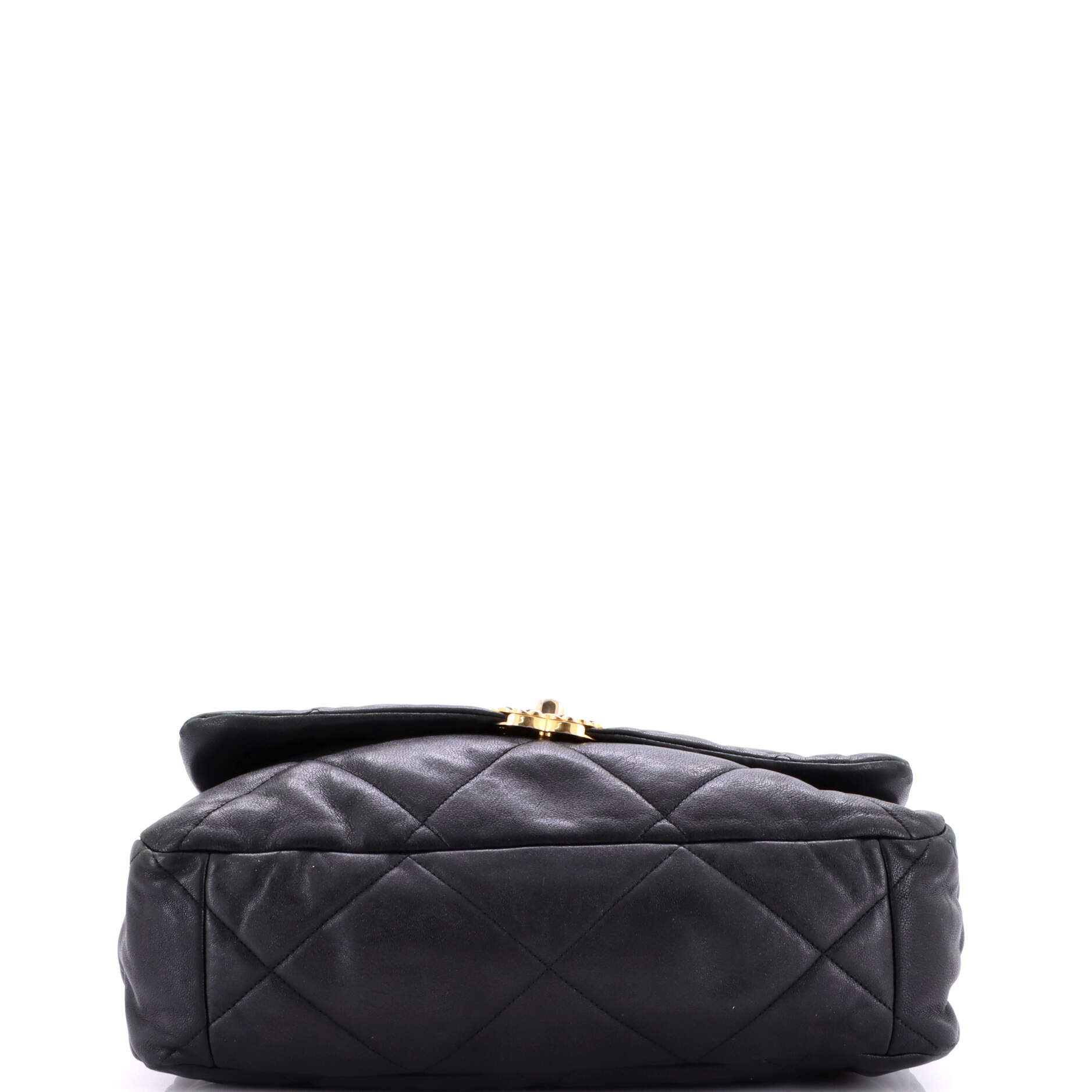 19 Flap Bag Quilted Leather Maxi