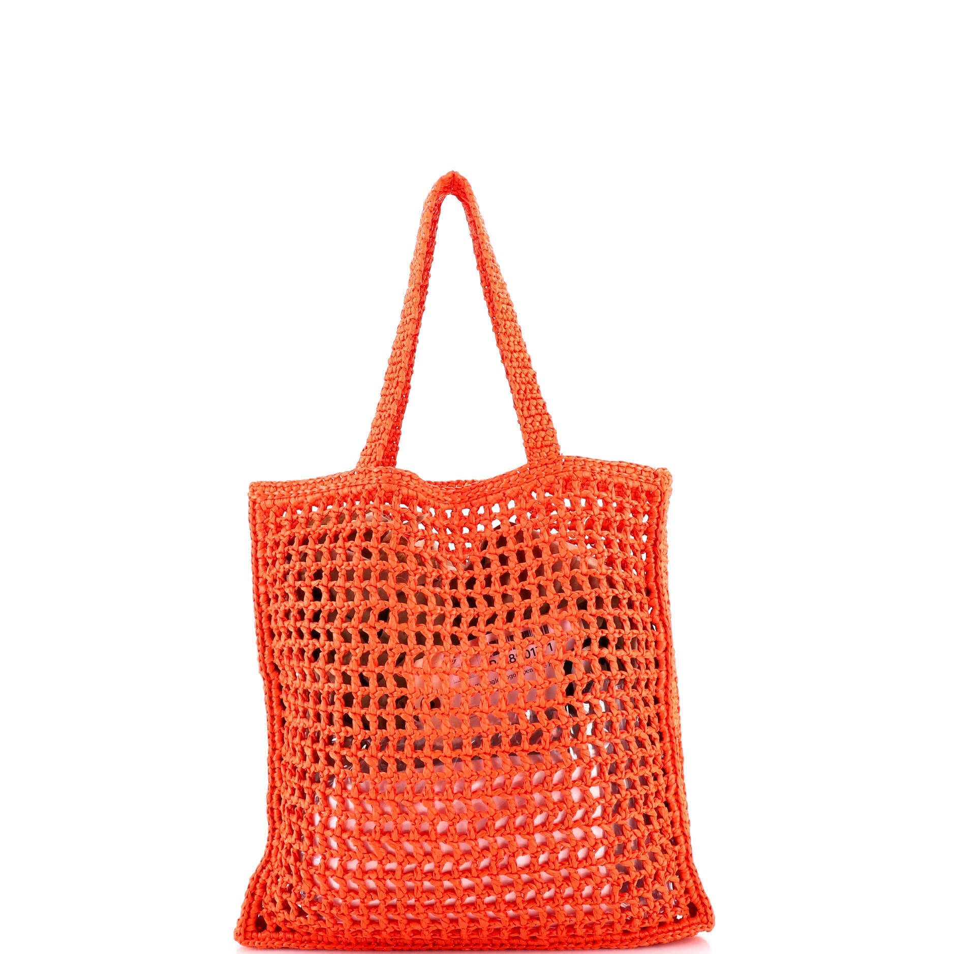 Triangle Logo Open Tote Raffia