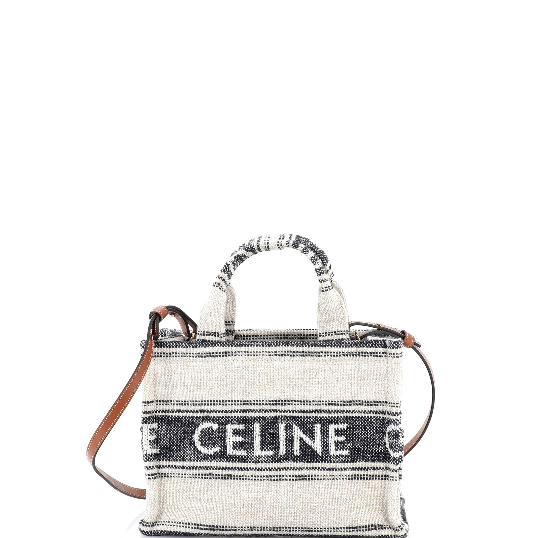 Cabas Thais Tote Striped Jacquard Textile Small