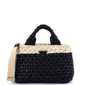 Convertible Open Tote Woven Raffia Small