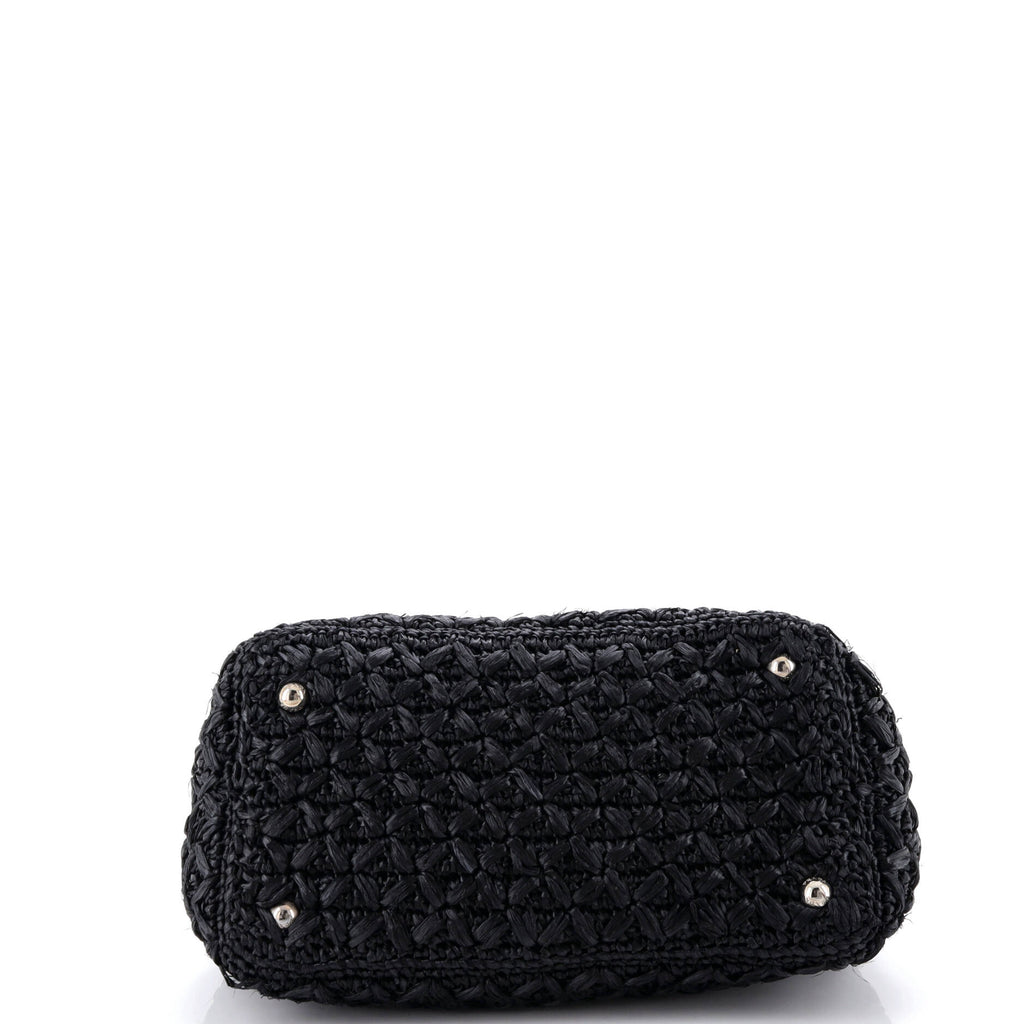 Convertible Open Tote Woven Raffia Small