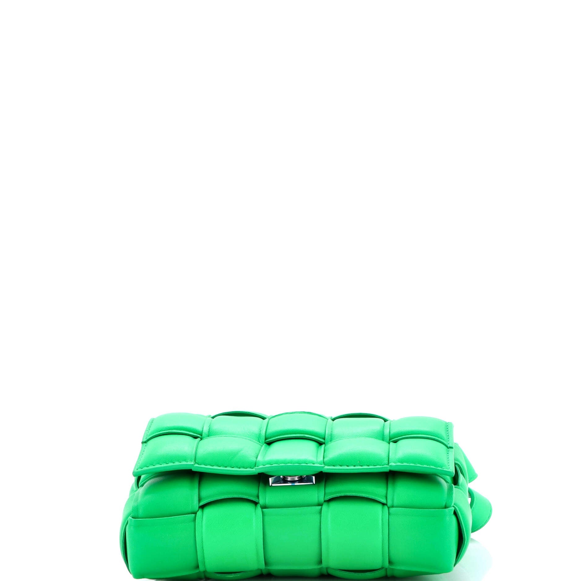 Cassette Crossbody Bag Padded Maxi Intrecciato Leather Small