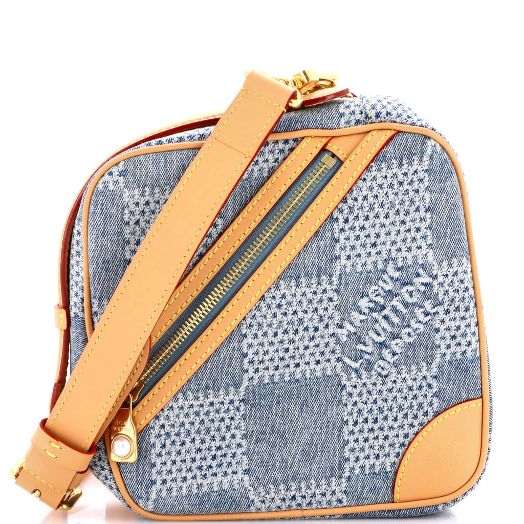 Chess Messenger Bag Damier 3D Denim