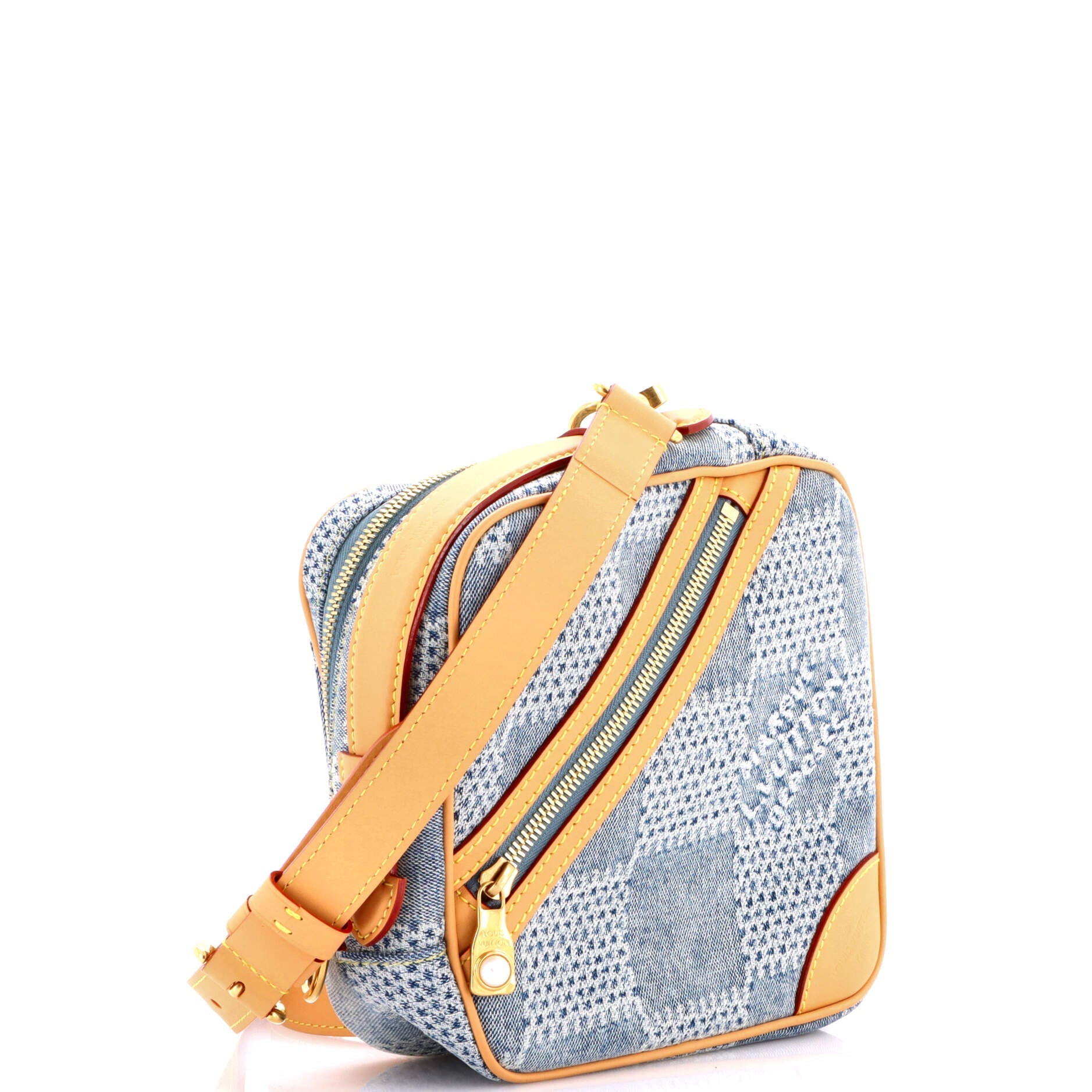 Chess Messenger Bag Damier 3D Denim