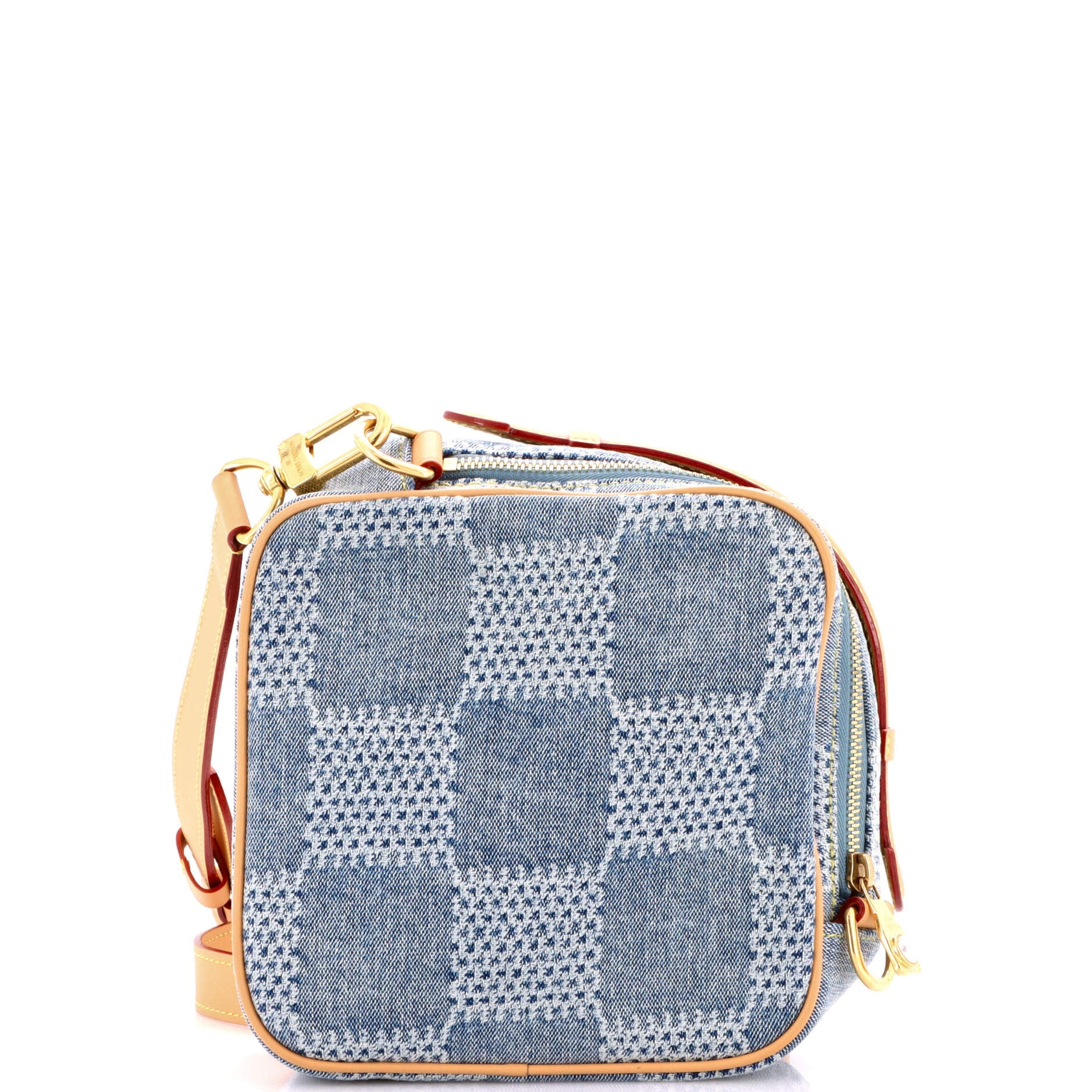 Chess Messenger Bag Damier 3D Denim