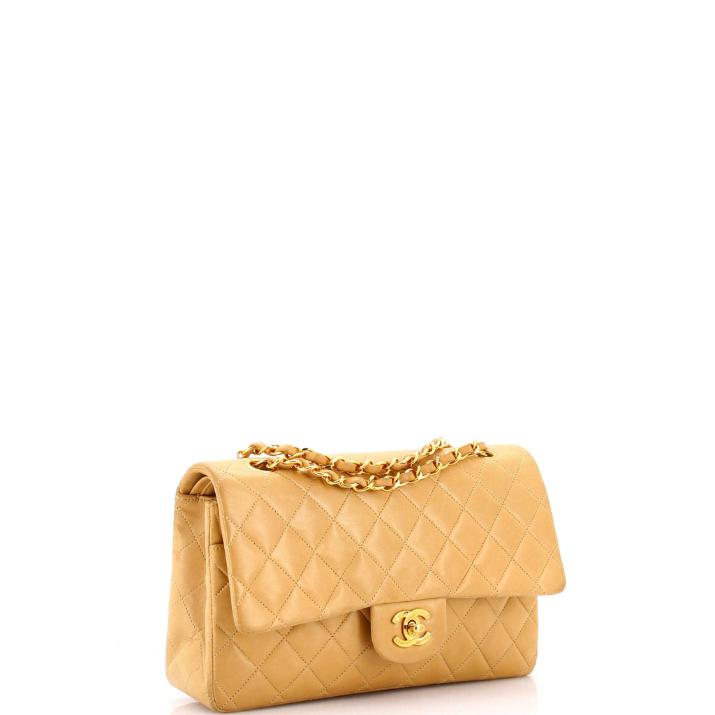 Vintage Classic Double Flap Bag Quilted Lambskin Medium