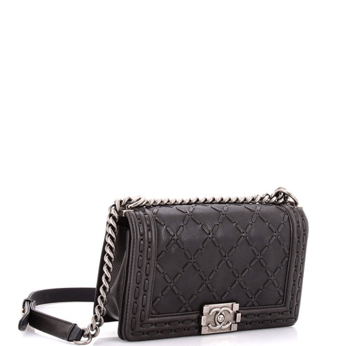 19 Flap Bag Quilted Leather Maxi