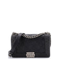 Paris-Dallas Boy Flap Bag Whipstitch Caviar Old Medium