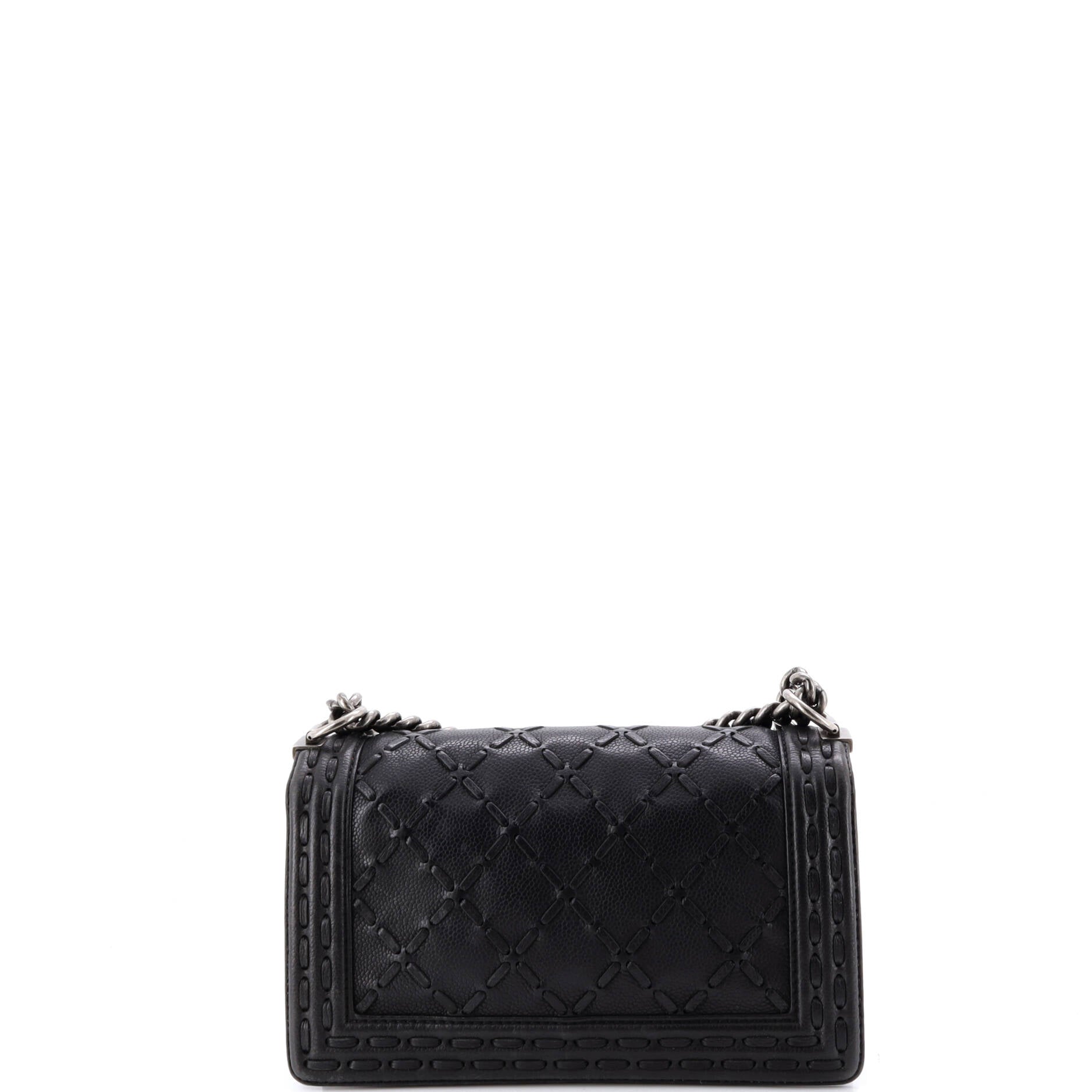 Paris-Dallas Boy Flap Bag Whipstitch Caviar Old Medium
