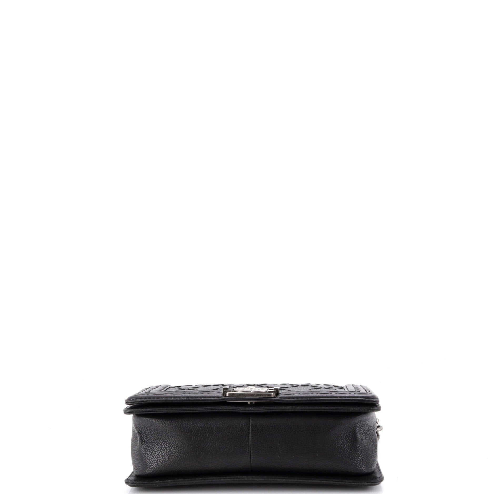 Paris-Dallas Boy Flap Bag Whipstitch Caviar Old Medium