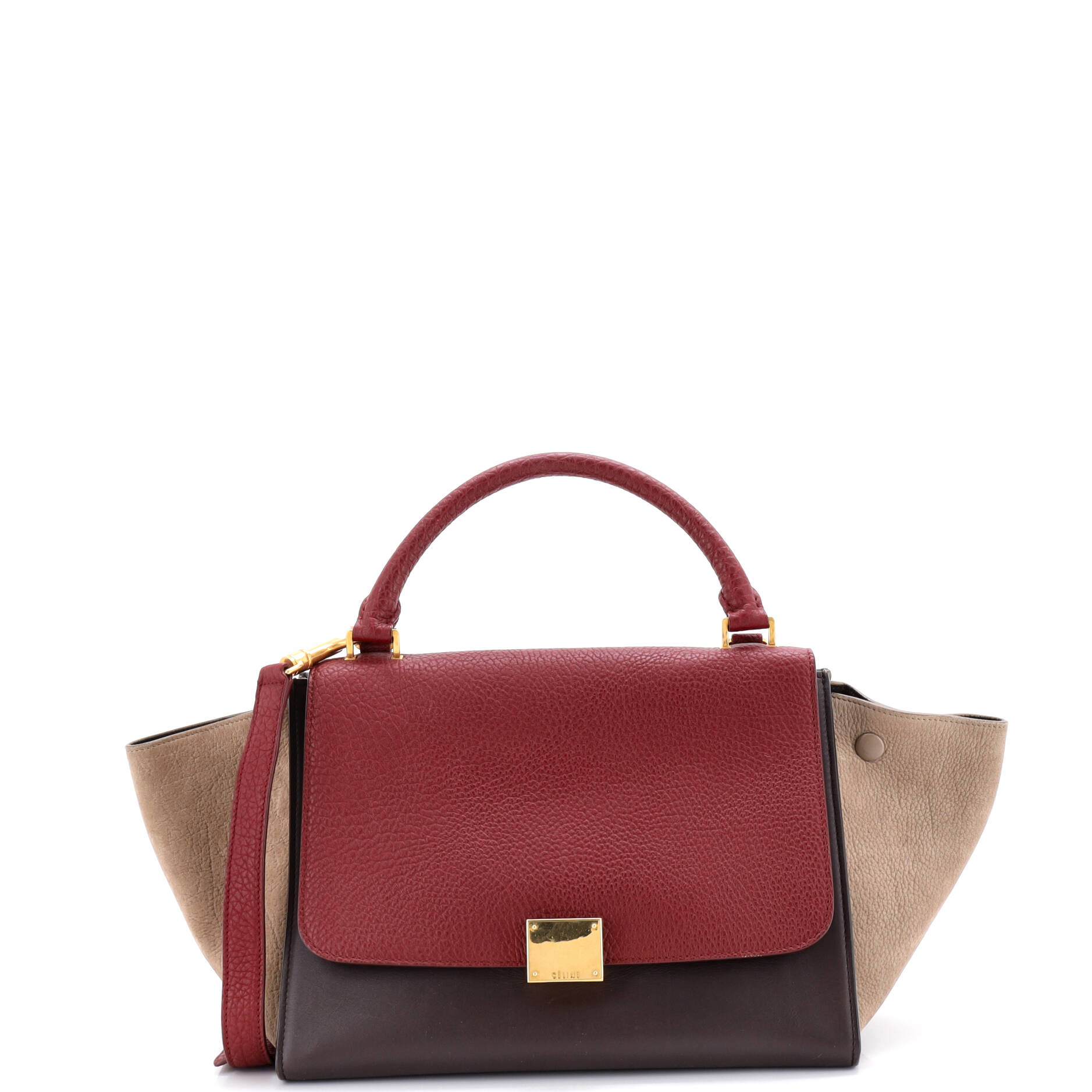 Tricolor Trapeze Bag Leather Small