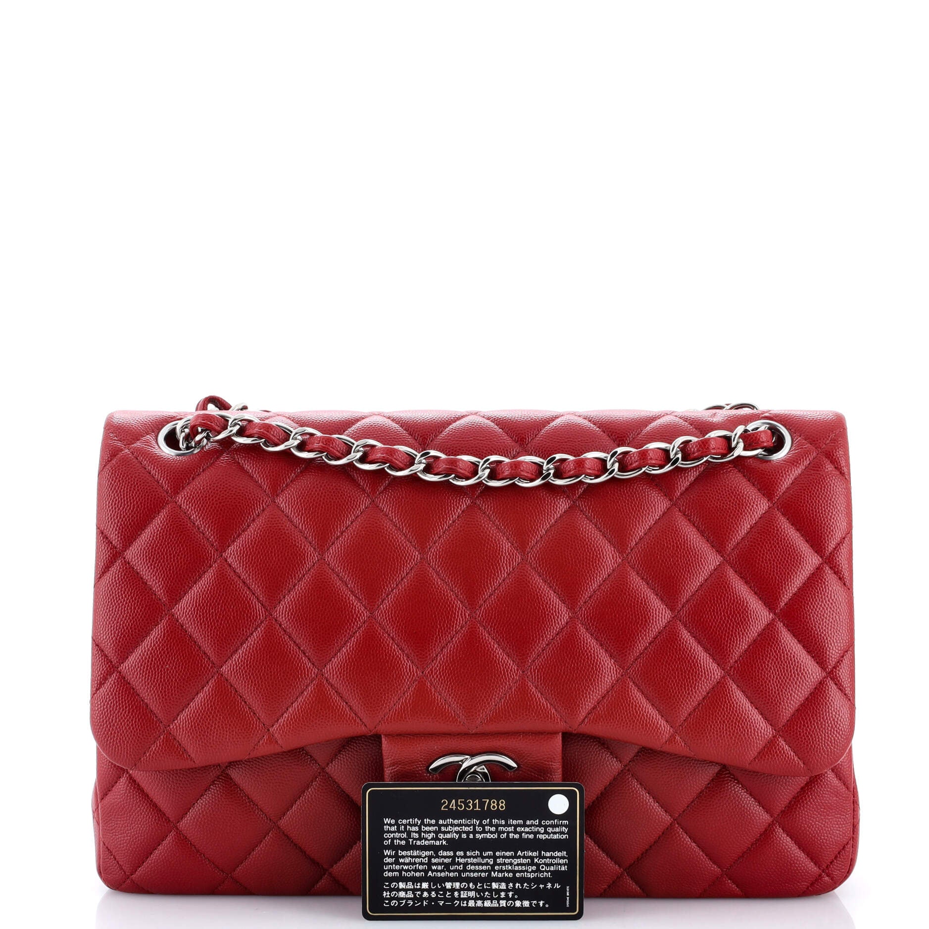Classic Double Flap Bag Quilted Caviar Jumbo