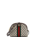 Ophidia Dome Shoulder Bag GG Coated Canvas Small