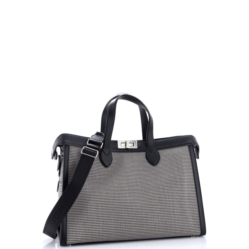 Peekaboo ISeeU Forty8 Handbag Houndstooth Wool