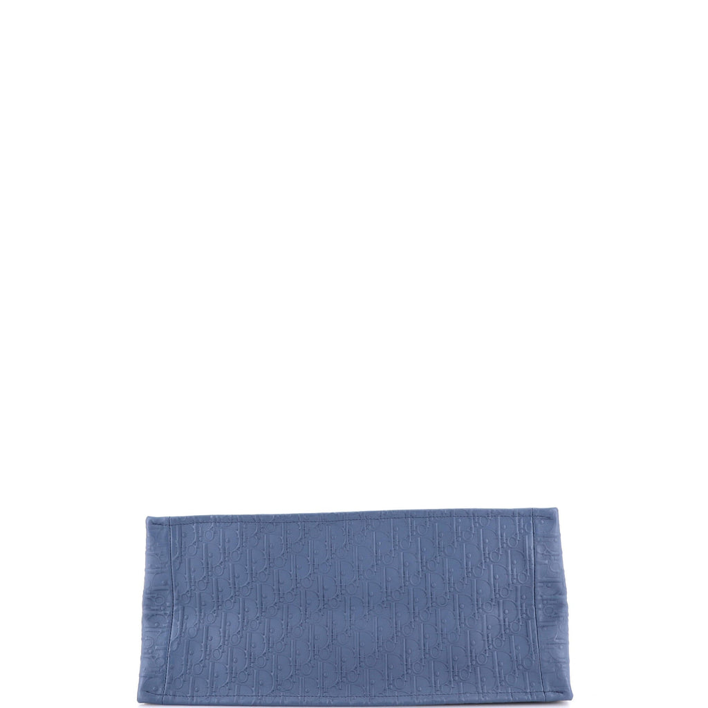 Book Tote Oblique Embossed Calfskin Large